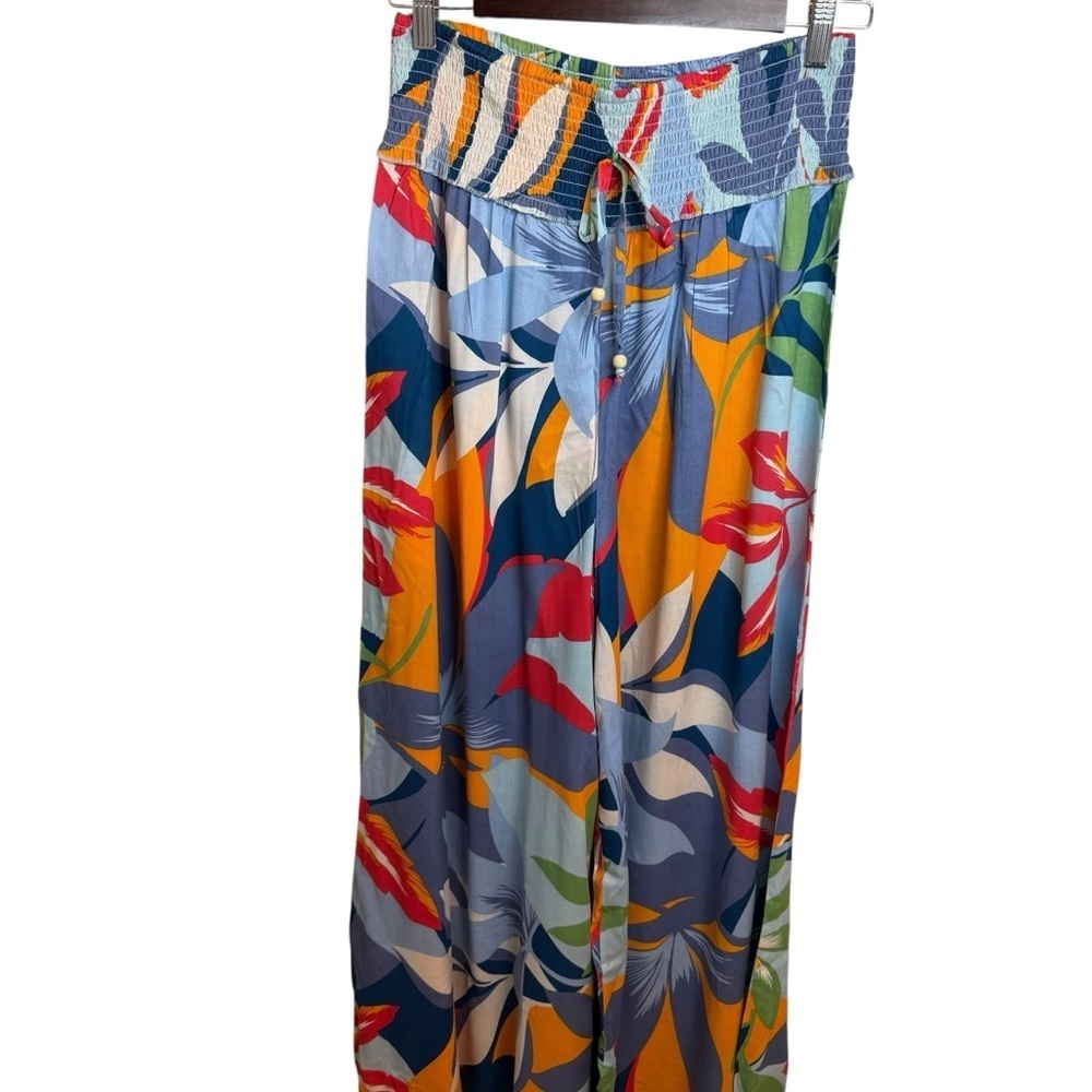 Japna Goa Beachwear | Multicolor Wide Leg Pants | Sz L - Picture 2 of 9